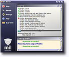 Screenshot of Mil Shield 9.0 with cleaning in progress